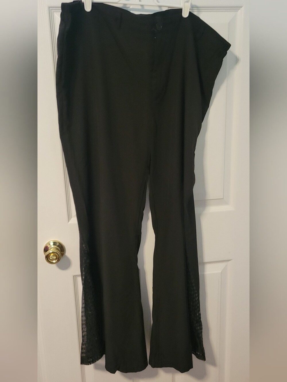 Black Mens Pants with Side Lace Panels